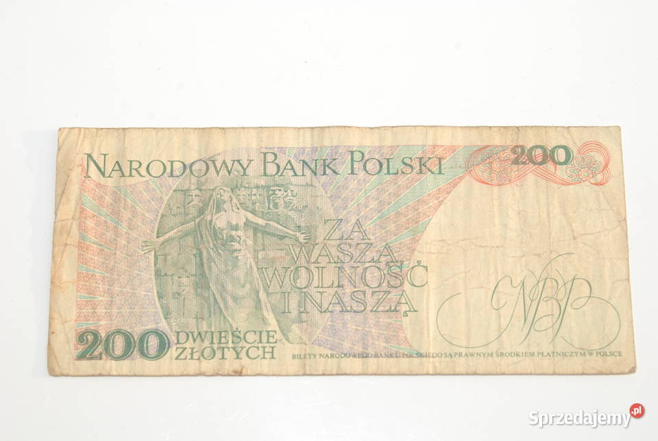 Stary banknot 200 złotych Dąbrowski 1988 antyk Cieszyn
