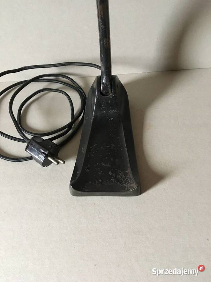 Stara lampa bankierka sygnowana Warszawa