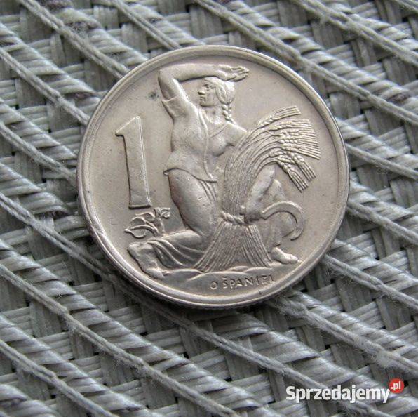 Czechosłowacja 1 Korona 1946r Miedzionikiel Kalisz sprzedam