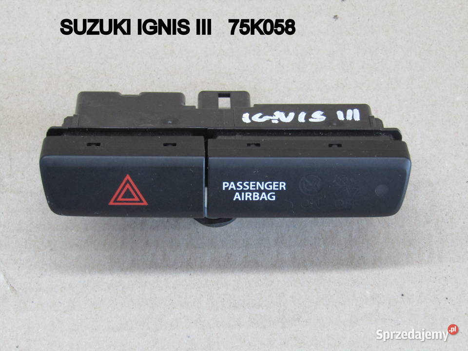 WŁACZNIK ŚWIATEŁ AWARYJNYCH SUZUKI IGNIS III Panele sterowania, przełączniki Mysłaków
