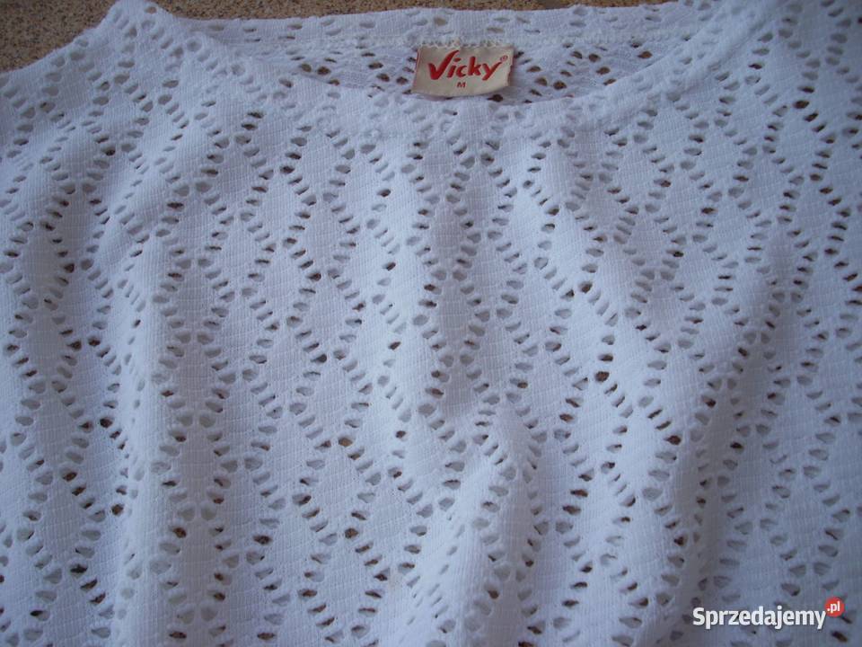 VICKY Bluzka Sweterek Ażurowy vintage 38 M długi małopolskie Nowy Sącz