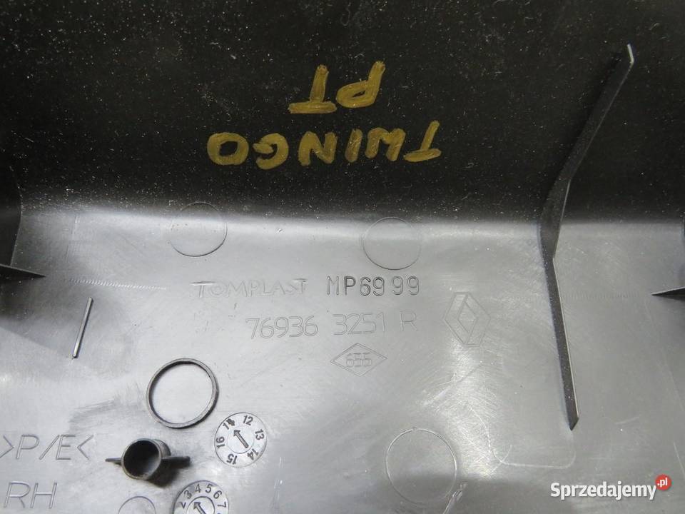 OSŁONA PROGU SŁUPKA PRAWY TYŁ TWINGO III 14 osobowe