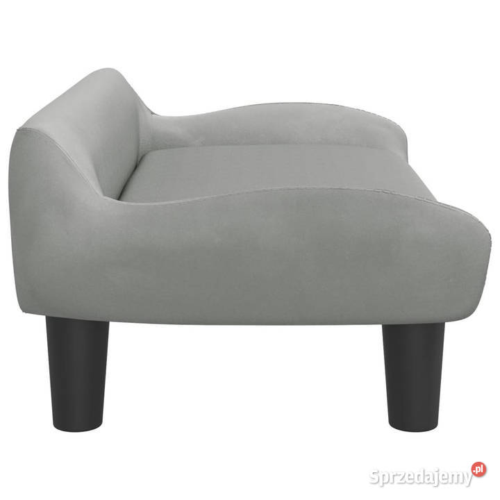 Sofa dzieci jasnoszara 70x40x24 aksamit Warszawa