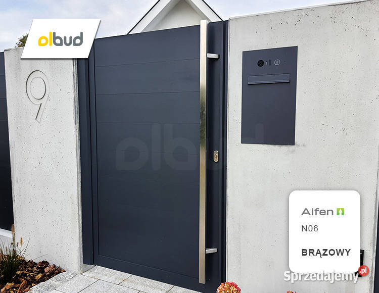 Ogrodzenie aluminiowe grafit ALFEN N06 Olbud Pruszcz Gdański