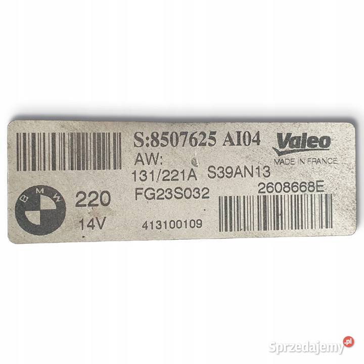 Alternator BMW 5 F10 Valeo 8507625 20L diesel