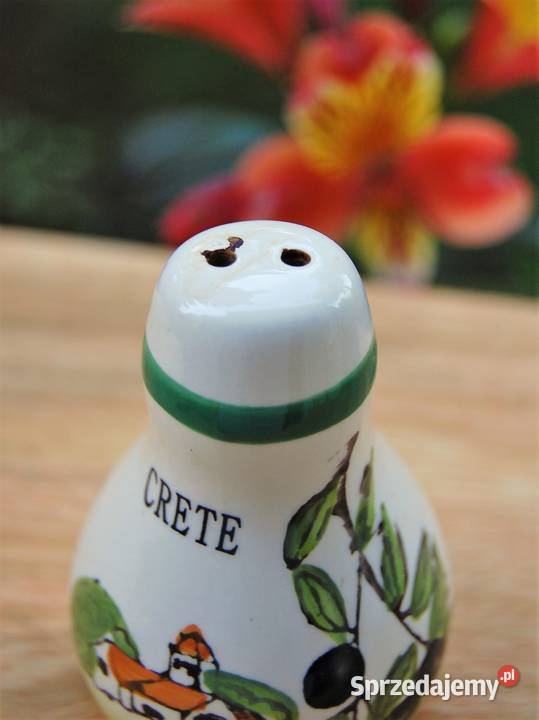 Solniczka pieprzniczka malowana ceramika Kreta Lublin