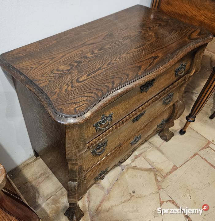 Stylowa drewniana komoda z 3 szufladami Lublin