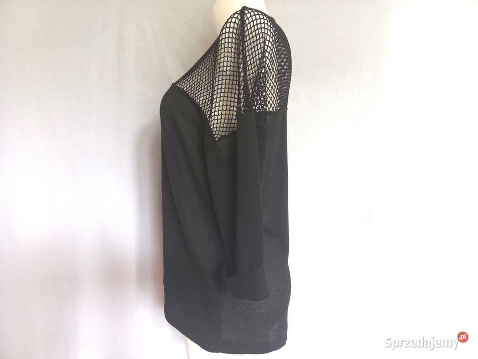 Bluzka czarna Sweterek rękaw 34 Cienkie r 40 Białystok