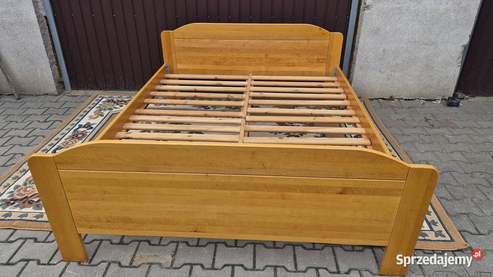 Łóżko z drewna bukowego 160 x 200 solidne Sypniewo