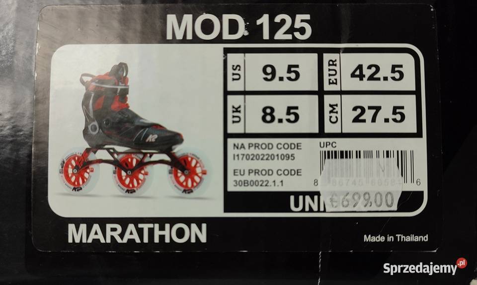 Fabrycznie NOWE Rolki K2 MOD 125 Marathon Skating Jasień