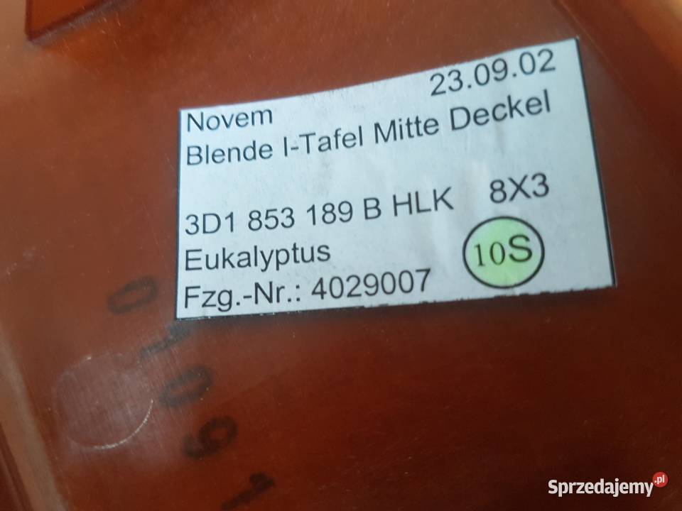 VW Phaeton listwa dekor prawy schowek pasażera Legnica