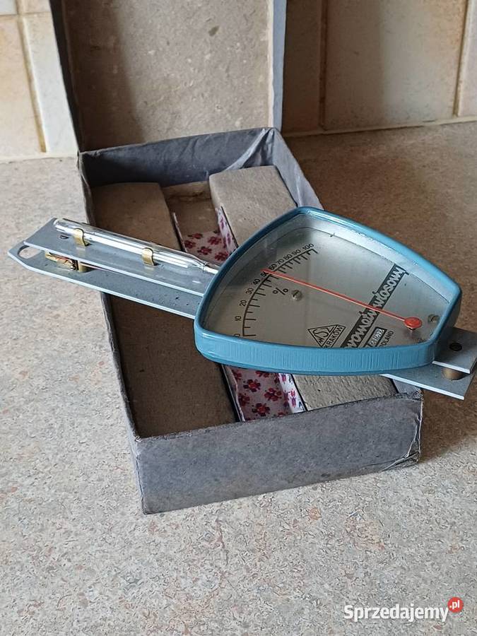 vintage higrometr z termometrem PRL Nowy Targ
