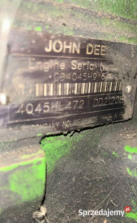 Ciągnik John Deere części skrzynia silnik 6210 Biskupiec