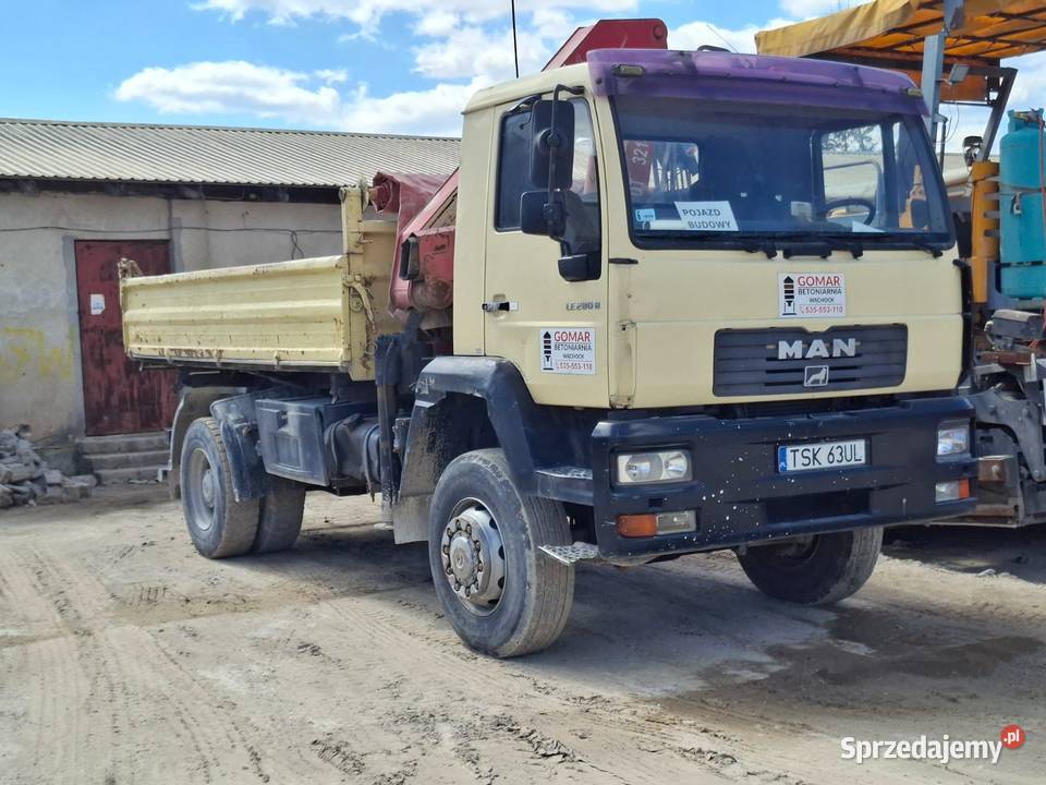 MAN LE 18280 Wywrotka z HDS 2001 dwuosiowa 2001 Skarżysko-Kamienna sprzedam