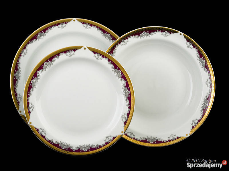 Serwis obiadowy Caliope Polska Porcelana ZP UNIA odcienie błękitu dolnośląskie