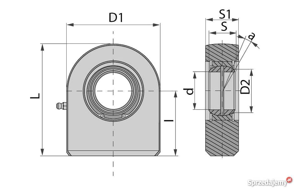 Ucho siłownika wspawywane do cylindra 80W00 GF40 Solec Kujawski