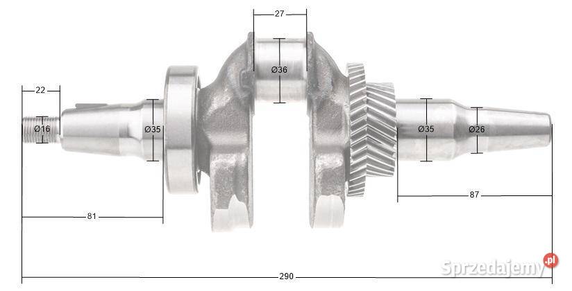 Wał korbowy Rato silnik R420 13300Z1901100000 Opalenica sprzedam