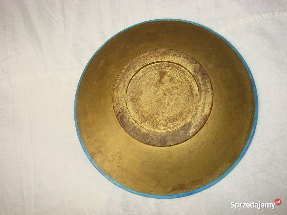 drewniany talerz z wzorem kaszubskim Pruszcz Gdański