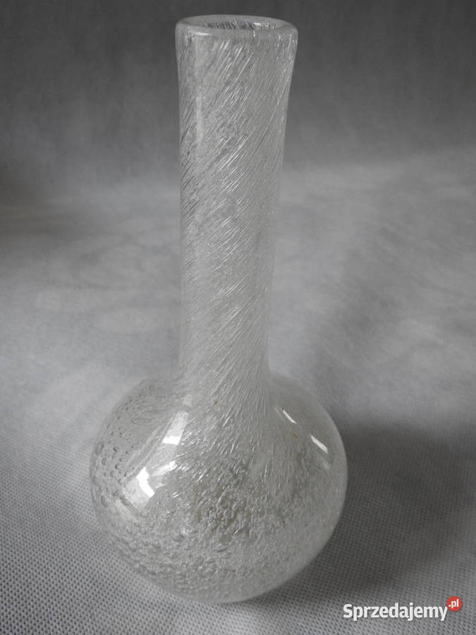 Wazonik ze szkła artystycznego z bąbelkami kujawsko-pomorskie sprzedam