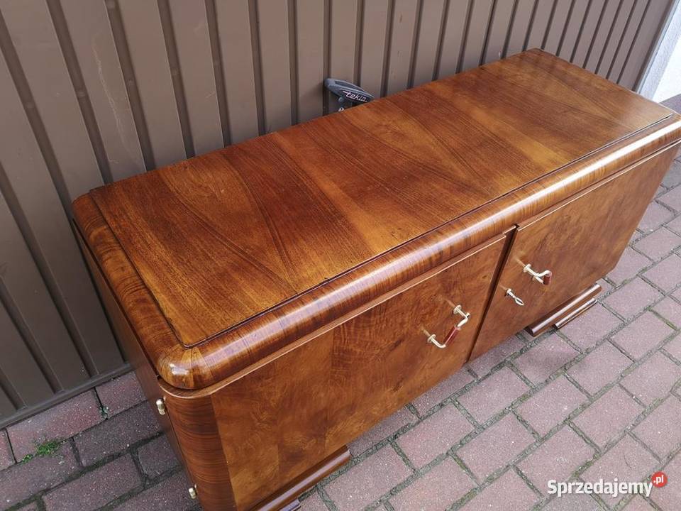 Komoda ARTDECO RTV Niska Orzech Stara Antyk
