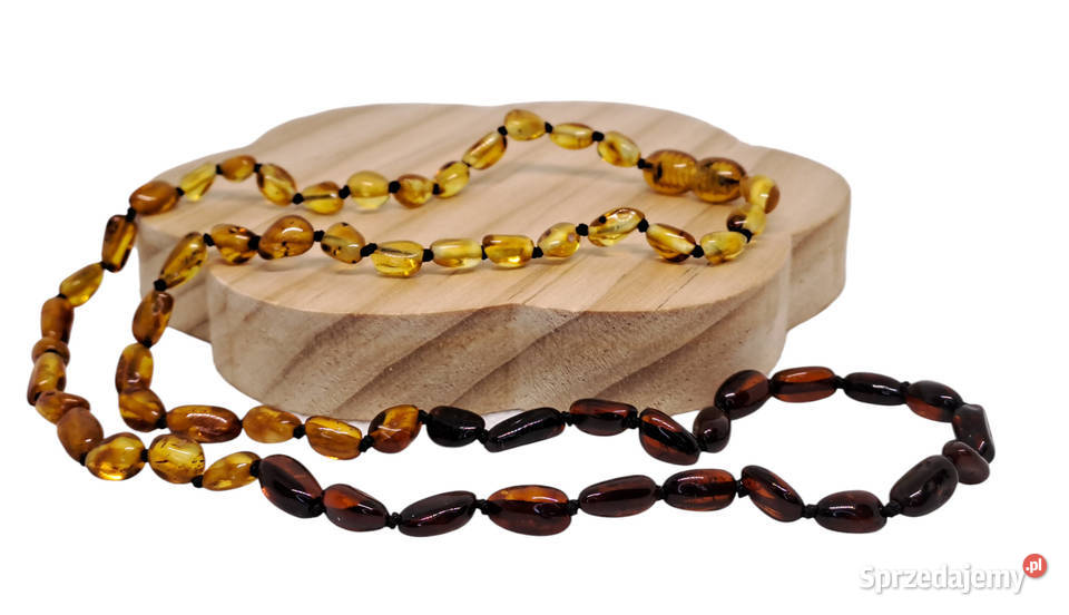 Korale bursztyn bałtycki ryż cieniowany cytryna mazowieckie Warszawa