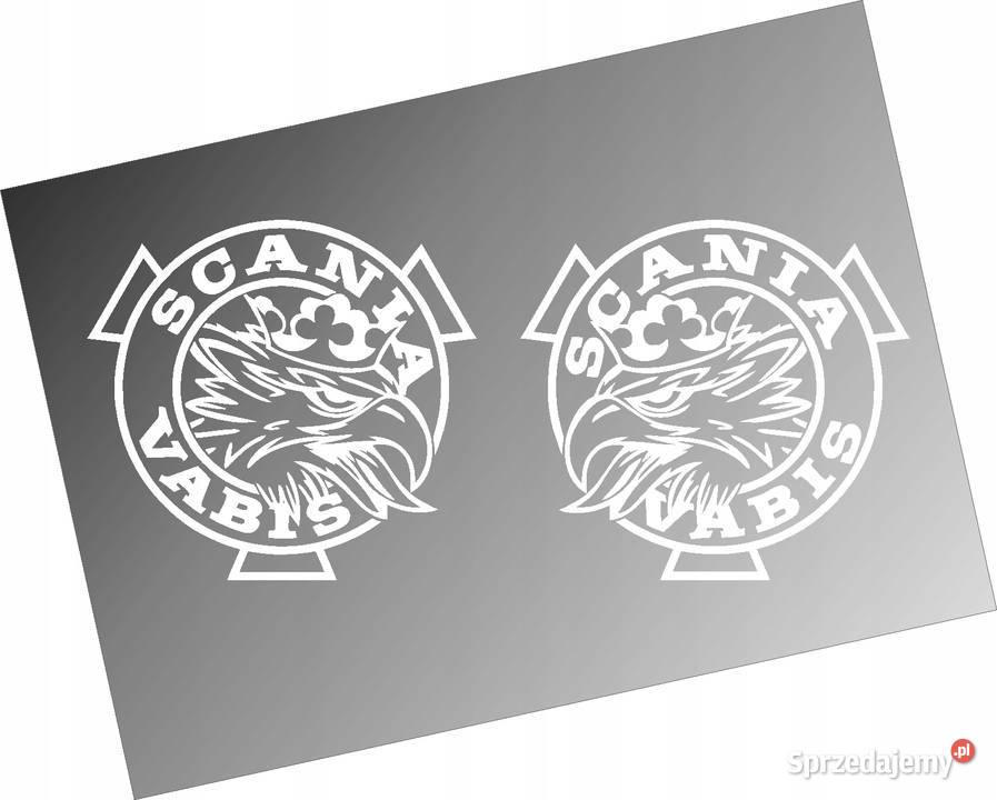 Naklejka SCANIA na lusterka biała tuning TIR Kobierno