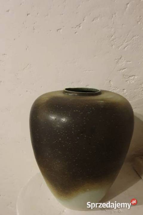 WAZON z ceramiki ręczna praca duży pękaty szary inny kolor Lublin