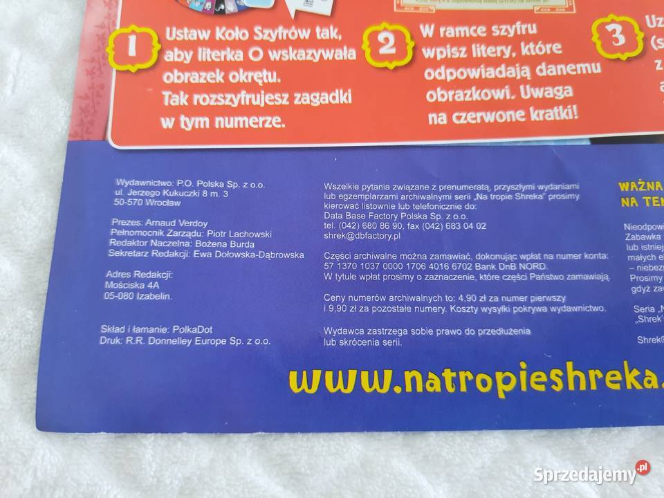 Na tropie Shreka Okręt Trop 37 Książeczki dzieci Czeladź