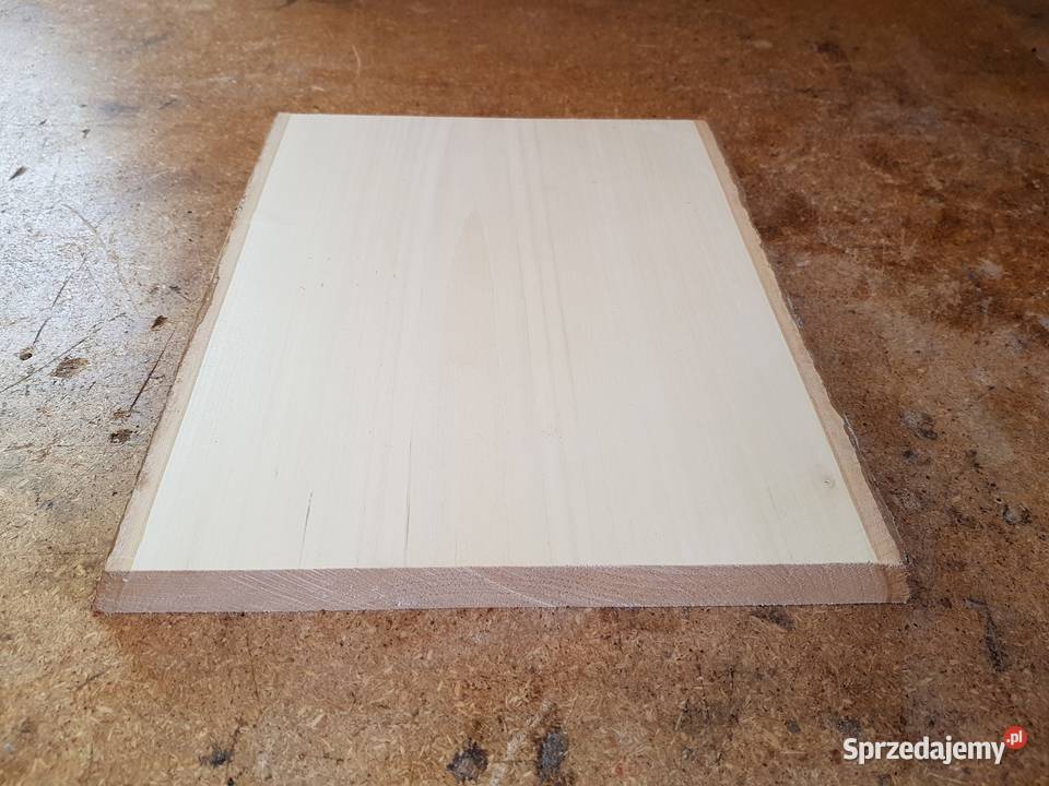 Deska lipowa z korą 30x225x25 rzeźba ikony Łódź