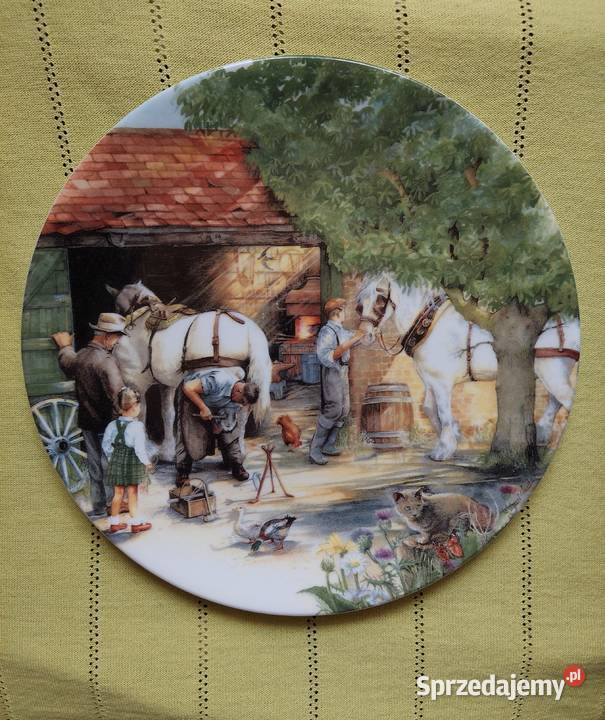 Kolekcjonerski talerz Royal Doulton z koniem lubelskie Chełm