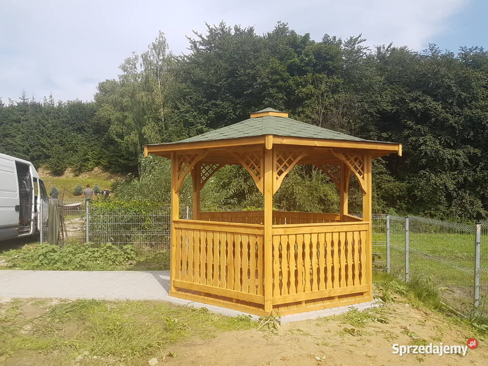 altana sześciokątna ogrodowadrewniana Zimnowoda