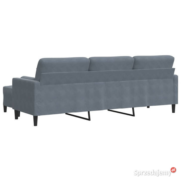 3osobowa sofa z podnóżkiem ciemnoszara 210 mazowieckie Warszawa