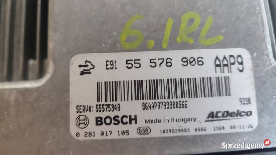 OPEL INSIGNIA 55576906 0281017105 KOMPUTER osobowe świętokrzyskie Włoszczowa
