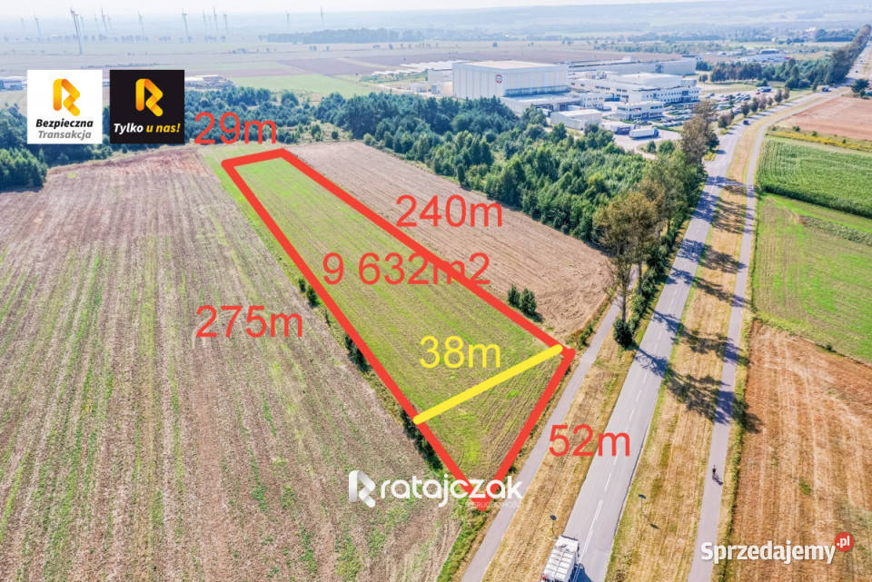 sprzedaży gruntu 9632m2 Łebcz Dr Augusta pomorskie