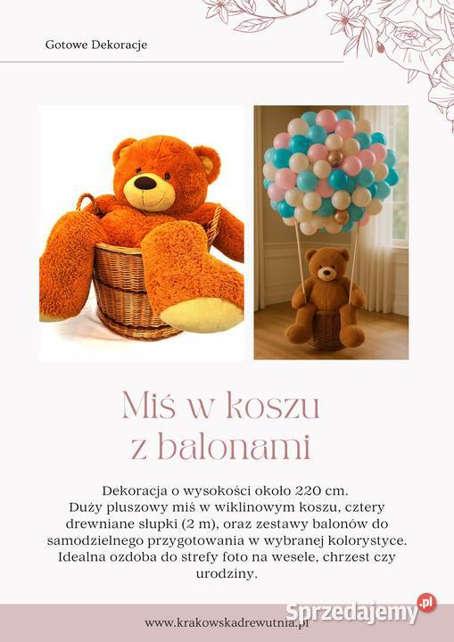 Zestaw dekoracji weselnych tło koło kurtyny Zastów