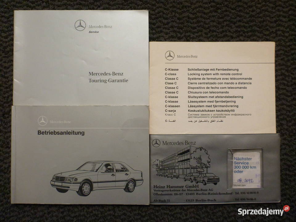 Mercedes Cklasa w202 części instrukcje obsługi sprzedam