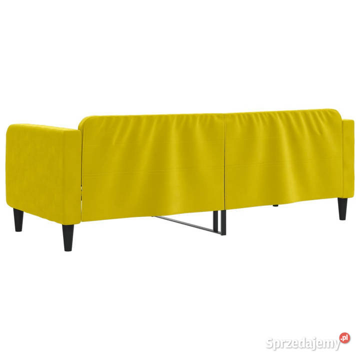 Sofa z funkcją spania żółta obita aksamitem mazowieckie Warszawa
