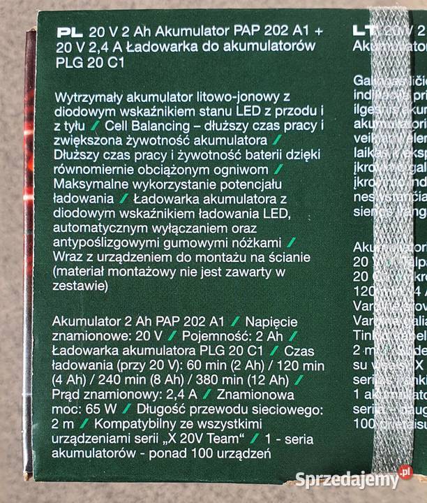 PARKSIDE akumulator i ładowarka NOWE Łódź