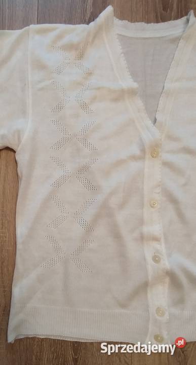 Sweter damski ROZPINANY biały podlaskie Hajnówka