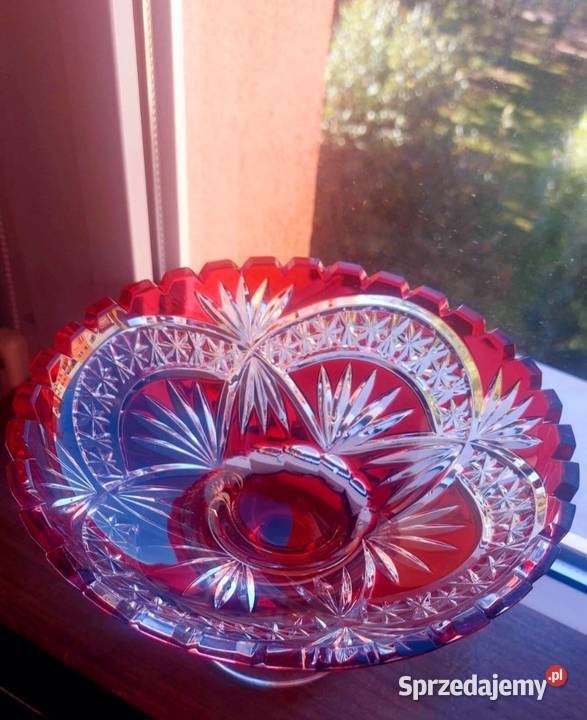 Piękna patera kryształowa PRL Wrocław sprzedam