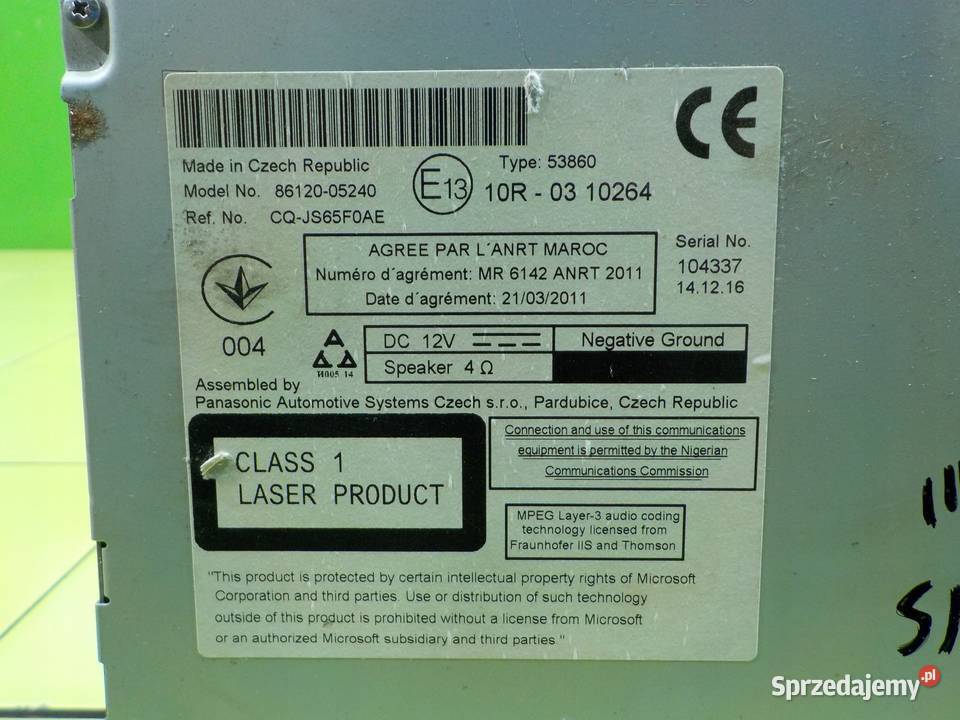 AVENSIS T27 T29 III LIFT II 17r KOMBI 5D radio Suków