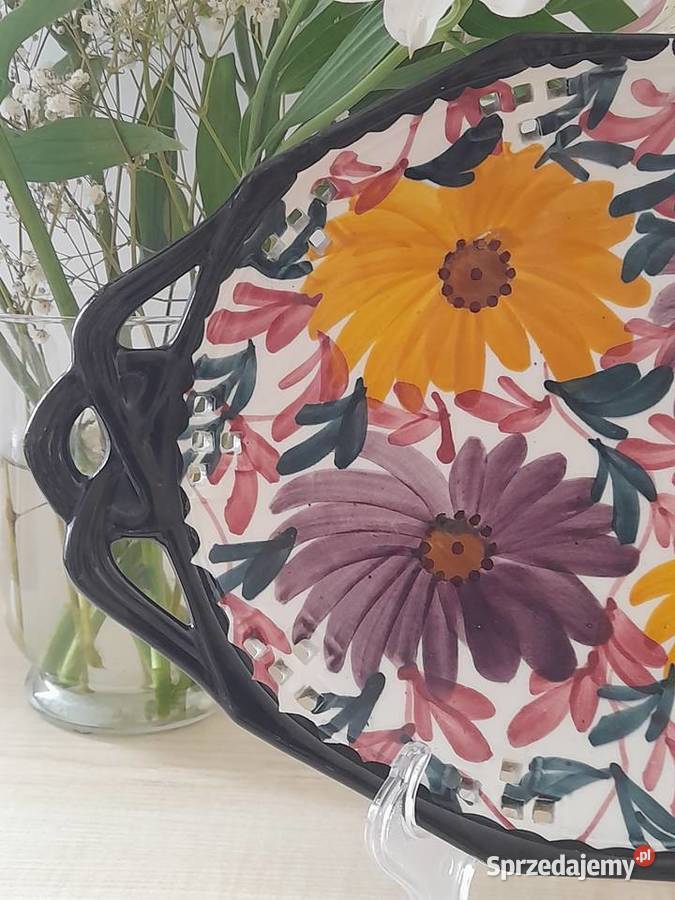 Kolekcjonerski półmisek Majolika SMF Schramberg Bogatynia