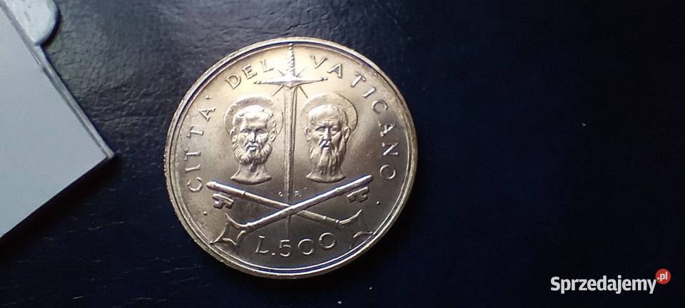 Stare monety 500 lir 1967 Watykan srebro Lesko