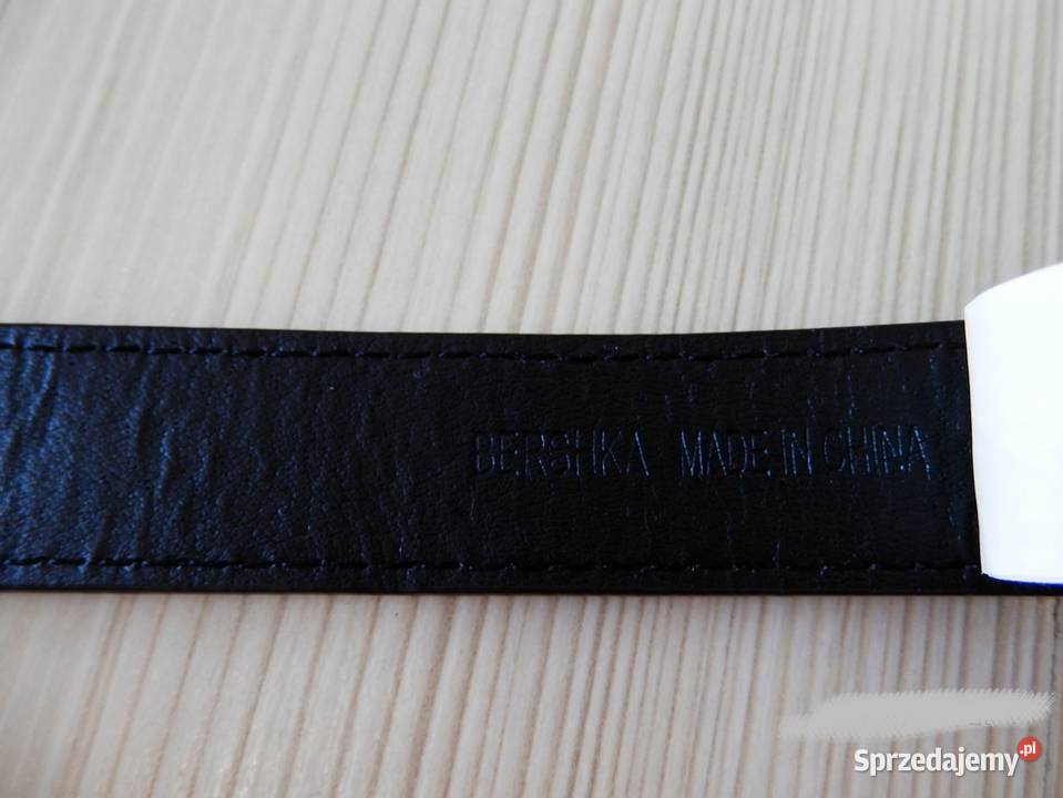 Pasek Bershka w stylu Kowbojskim Srebrna Klamra Skóra Ekologiczna Paski Moda i Styl podlaskie