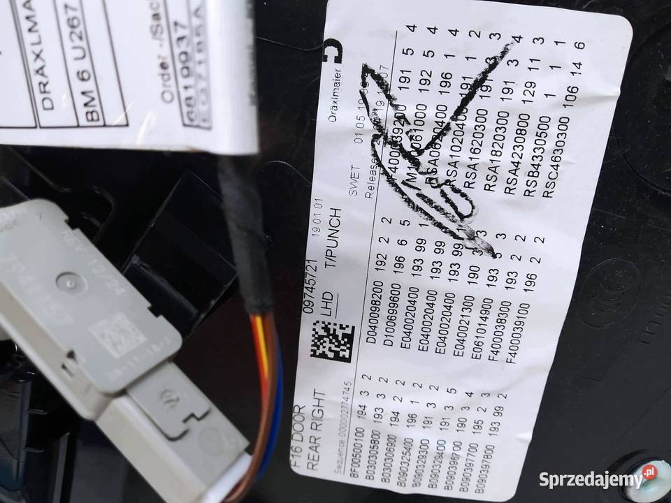 TAPICERKA BOCZEK PRAWY TYŁ SKÓRA Bmw X6 II Rok produkcji 2019