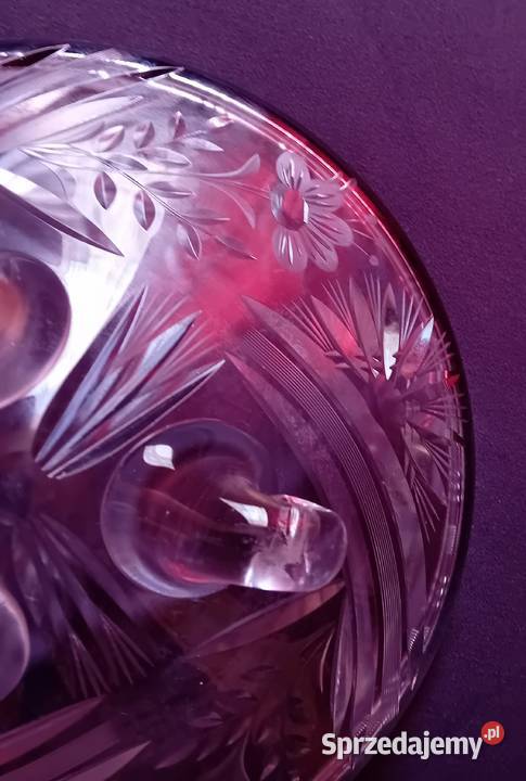 Kryształowa miska na trzech ślimaczych nóżkach Koźminek