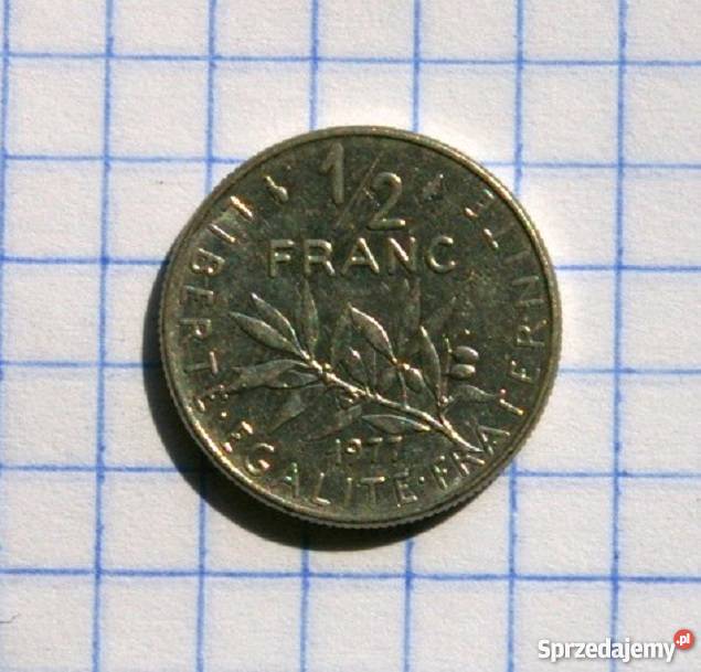 12 FRANKA PÓŁ FRANKA 1977 FRANCJA Piszczac