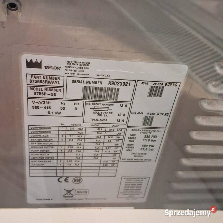 Automat do lodów świderki Poznań