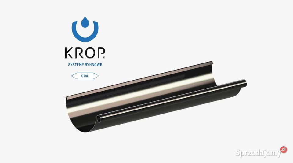 Krop rynna STAL 130 czarna ral 9005 4m Hajnówka