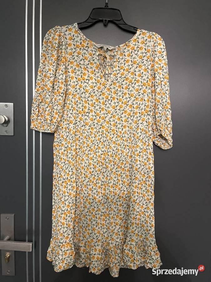 Ff sukienka modny wzór kwiaty floral viscoza hit krótki Choszczno
